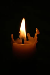 candle in the dark