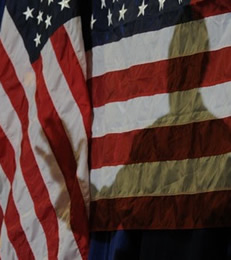 shadow on flag