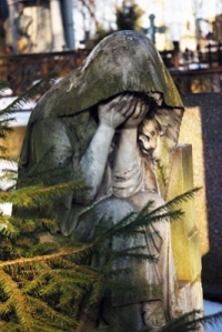 grieving woman
