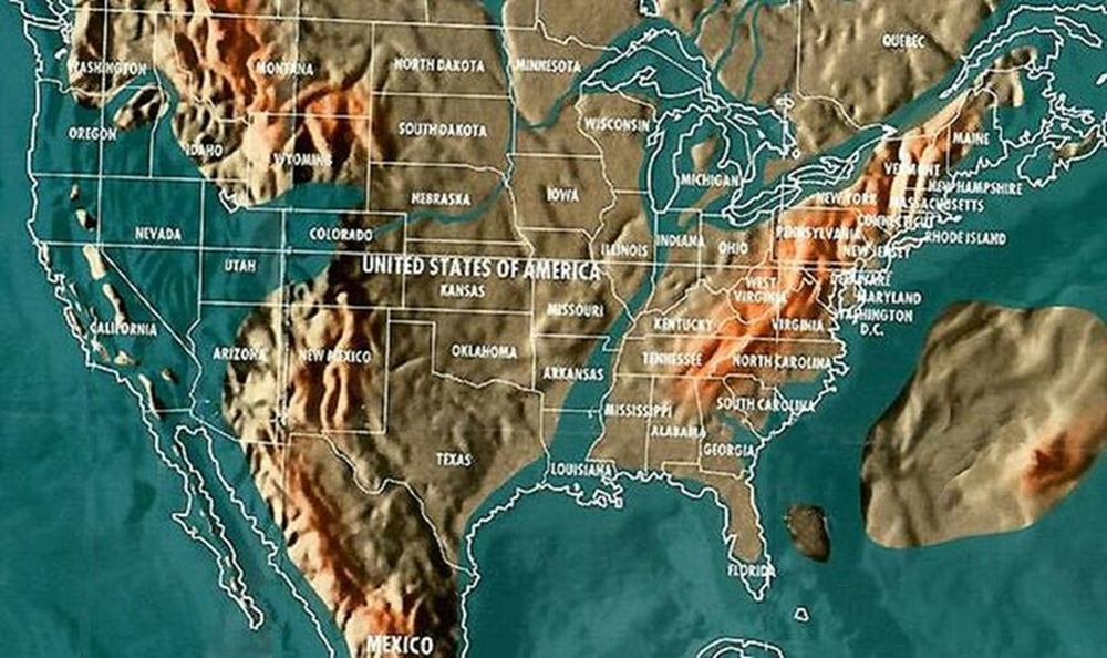 Map of US after chastisements